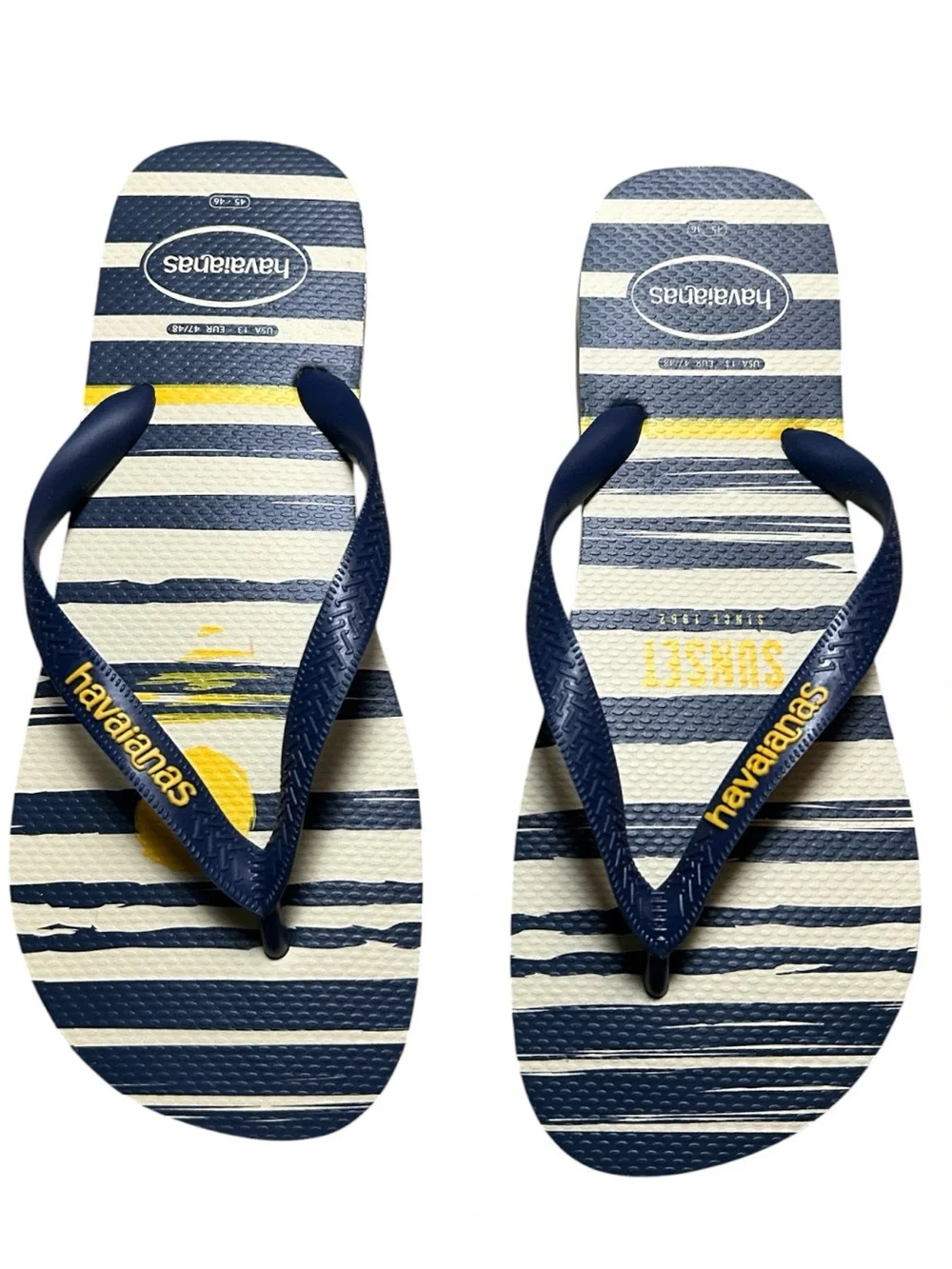 Havaianas Printed Men's Top Nautical Flip Flops Size 13